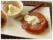Tatin chaude à la crème